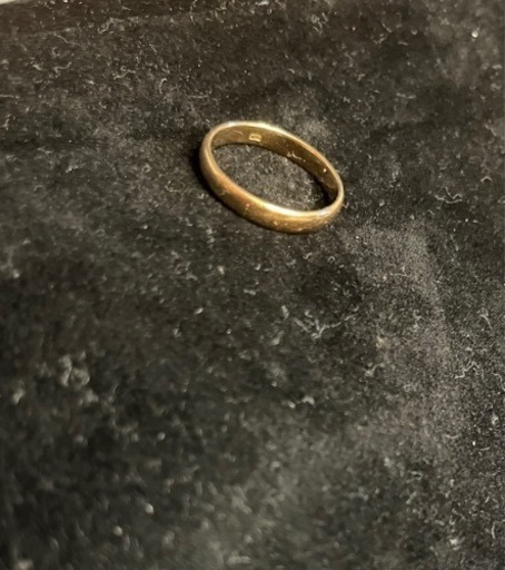 k18 18金　甲丸リング　19号