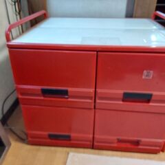 収納ケース　引き出しタイプ　赤　