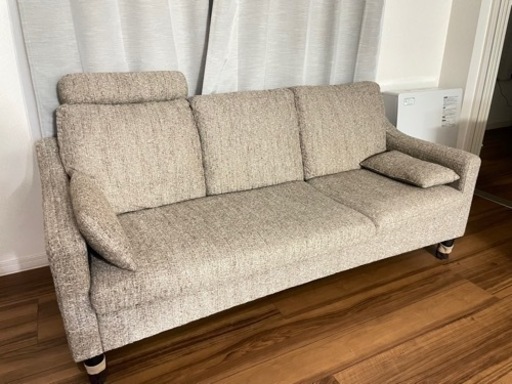 カウチソファ　収納スツール付き