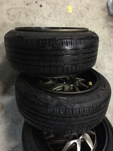 165/50R15 4本　15×8J  引っ張りたタイヤ&ホイール