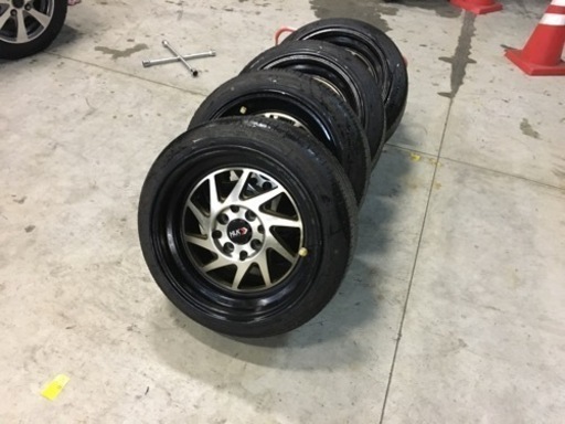 165/50R15 4本　15×8J  引っ張りたタイヤ&ホイール