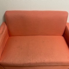 2人掛けソファ　収納付き
