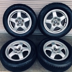 スカイライン用アルミ(PCD114.3)付きブリヂストン製スタッドレス バリ山 4本組