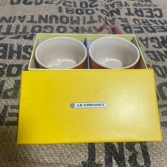 【未使用品】ル・クルーゼ ラムカン L 10cm オレンジ 2個セット