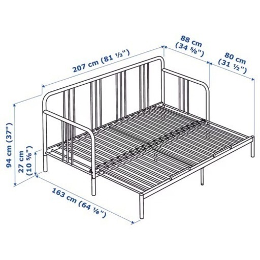 ikea ソファ　ベッド　FYRESDAL フィーレスダル　美品 As様専用】IKEA FYRESDAL フィーレスダル デイベッドフレーム - メルカリ