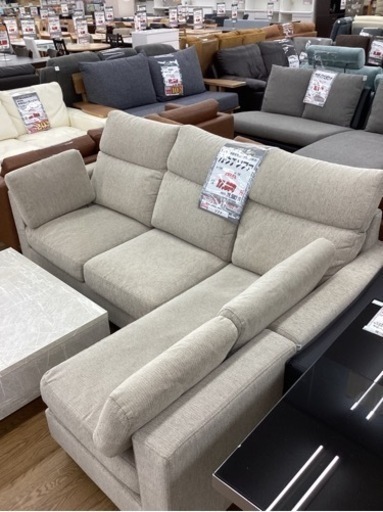 KL-108【新入荷　リサイクル品】カウチソファ　ベージュ