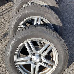 スタッドレスタイヤ 4本 195/65R15 91Q ホイールセット 18年製 WINTER MAXX DUNLOP