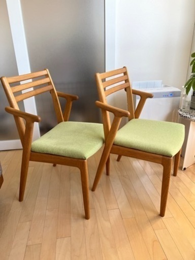 飛騨産業　北欧家具　ダイニングチェア　二脚セット