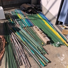 【取引中】家庭菜園　支柱とすだれ　　中古セットの画像