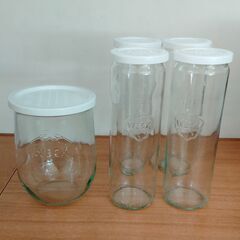 ＜取引中＞WECK キャニスター　 ストレート600ml×４本　...