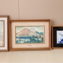 絵画3点セット　ルノワール、梅原龍三郎