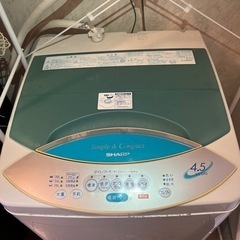 【引取り者様決定】洗濯機114L 4.5kg SHARP 可動品 2003年式の画像