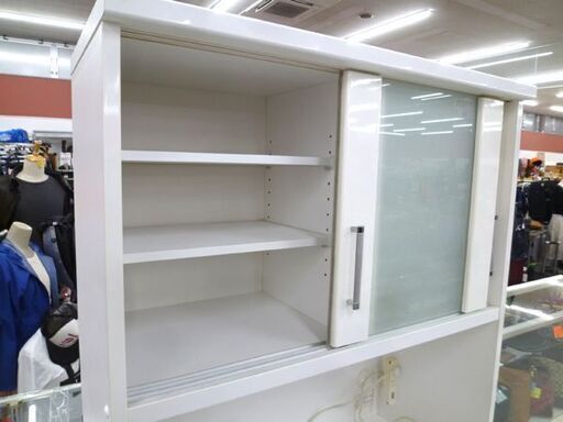 キッチンボード 幅88.5x奥行40x高さ180.5cm ホワイト 食器棚 ニトリ レンジボード キッチン収納 苫小牧西店
