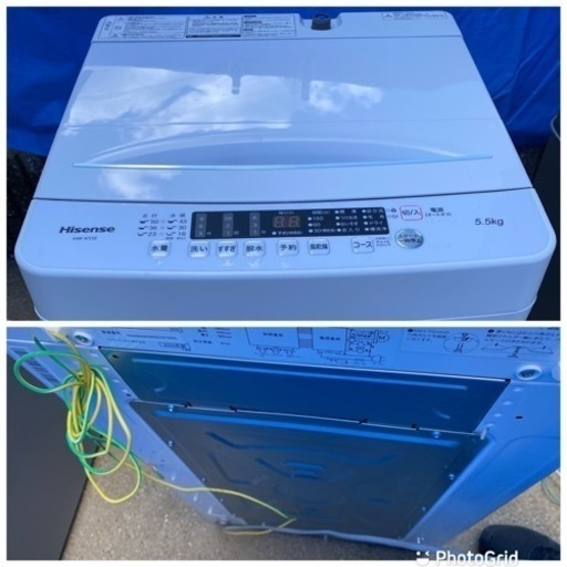 お薦め品‼️分解洗浄済み‼️ハイセンス洗濯機5.5kg 2020年