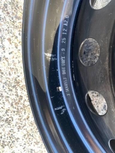 【最終値下】新車外し　スチールホイール　14インチ　４.５J  PCD100 ブラック