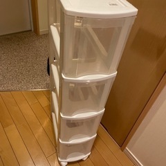 チェスト スリムチェスト 4段 すき間収納 収納ボックス 隙間収納 便利収納 キッチン収納 20cm アイリスオーヤマ の画像