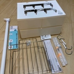 ニトリ　カラーボックス付属品　フック　つっぱりポール　小物引き出...