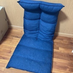 取引中⚠️折りたたみ座椅子/ネイビー/1人用/リクライニング可/...