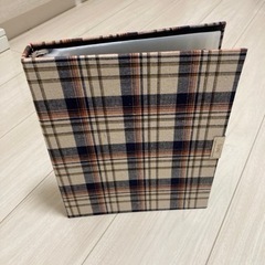 布カバー　ファイル　チェック柄の画像