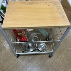 【受渡決定】IKEAローテーブル　キッチン収納2点セットの画像