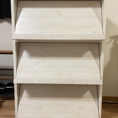 フラップ扉付 キャビネット本棚 