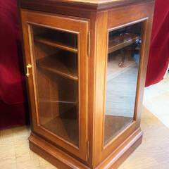 【マルニ】地中海シリーズ　ガラスキャビネット　コーナーキャビネット マルニ木工 コーナーガラスキャビネット 【マルニ】地中海