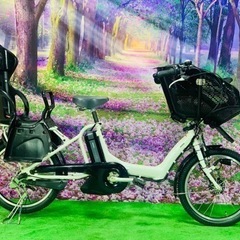 ❹ 4382子供乗せ電動自転車ヤマハ3人乗り新品20インチ良好バッテリー