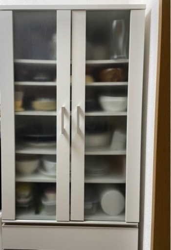 ニトリ 食器棚 ホワイト 白