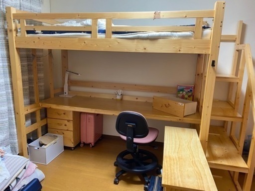 ロフトベット&学習デスク　中古品　キャンセルの為再受付
