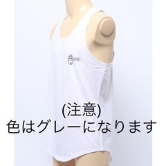 新品未使用　aimoha   ワンポイントプリントU首タンクトップ　Mサイズ　グレーの画像