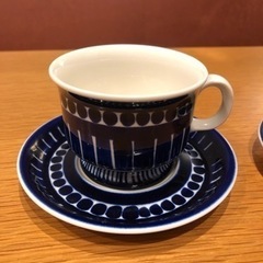 値下げしました！ARABIA アラビア バレンシア コーヒーカップ&ソーサー ビンテージ 2客セットの画像
