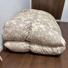日本製 羽毛布団　ダウン92％ フェザー8% 手摘み　ホワイトグ...