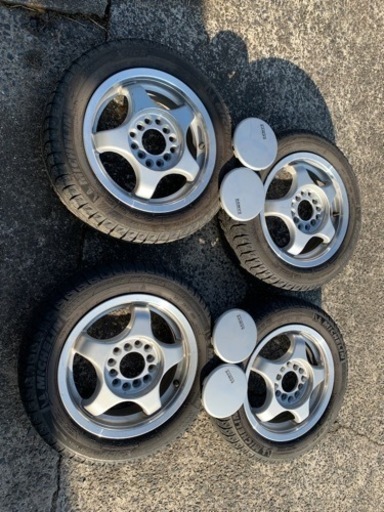 スタッドレス155–65–13アルミホイール付き即戦力