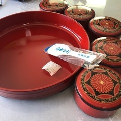 蓋付き　未使用漆器　海鮮丼　ちらし寿司等に　飯台の画像