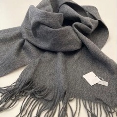 新品未使用　ストール　グレー　ウールカシミヤの画像