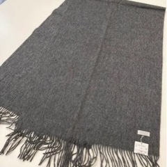 新品未使用　ストール　グレー　ウールカシミヤの画像