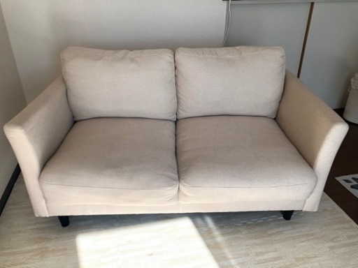 【美品】ニトリ 2人掛けソファ 2S SOFA LOWYEN2 W/CUSHON