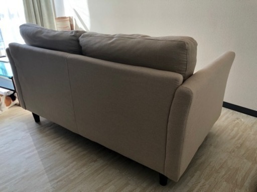 【美品】ニトリ 2人掛けソファ 2S SOFA LOWYEN2 W/CUSHON