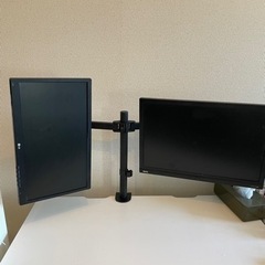 【値下げ】デュアルディスプレイセット　モニタ　LG BENQの画像