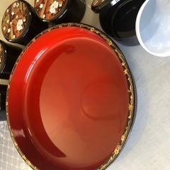 未使用　漆器　海鮮丼　ちらし寿司等の丼　飯台の画像