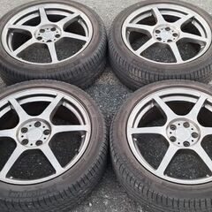 ※売却済み ホイール&タイヤ4本セット 215/45/R17×7J、5穴、P.C.D.100 ※ホイールナットは無し