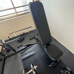 ハーフラック、バーベルシャフト、プレート115kg、インクラインベンチあげますの画像