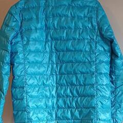 ★複数割引－200円【ユニクロ ライトダウン キッズ150 ブルー】格安★美品の画像