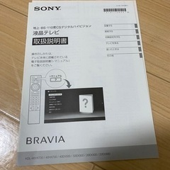 SONY32型テレビ　2010年式の画像