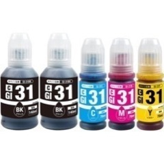 キヤノン用 GI-31 (BK*2/C/M/Y) 【5本セット】 互換 インク ボトルの画像