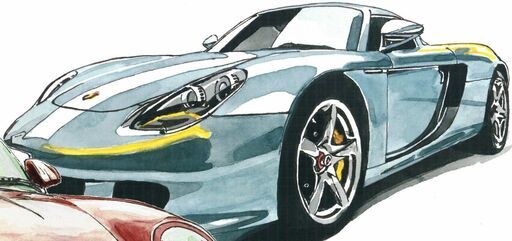 GC-316 ポルシェ959 限定版画 直筆サイン有 額装済 作家 平右ヱ門