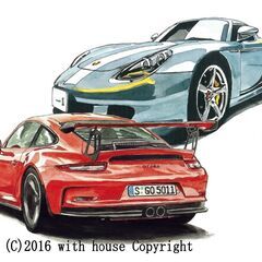 GC-318ポルシェ911-GT3/RS 限定版画 直筆サイン有...
