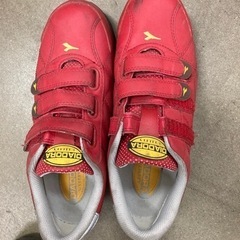 安全靴　赤　レディース　24.5