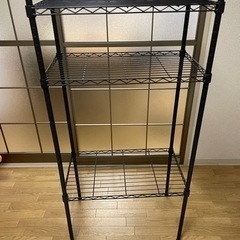 ブラック　スチールラック　