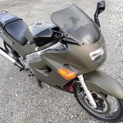 カワサキのZZR250cc　ミリタリー色　エンジン実働　走行出来ます